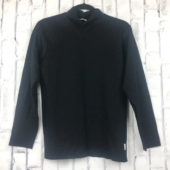 Sou Sou Shusei Overlapping Cowl Neck Unisex Black - Picture 2 of 8